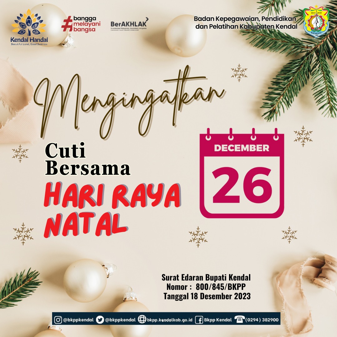 Mengingatkan Cuti Bersama Natal