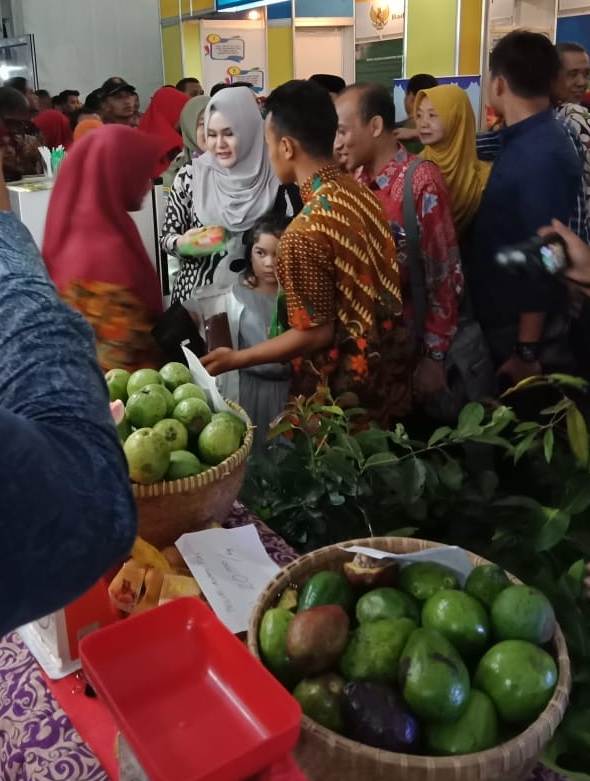 Ibu Bupati Kendal, dr. Mirna Annisa M.Si mengunjungi Stand BKPP   