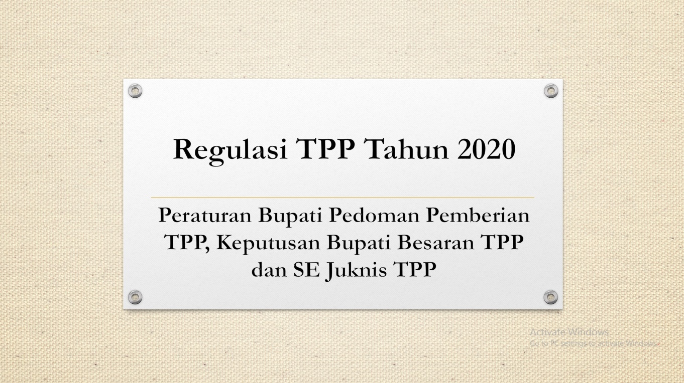 Regulasi TPP Tahun 2020