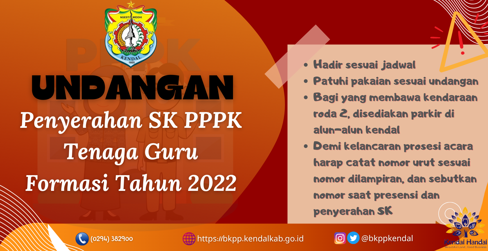 Undangan Penyerahan SK PPPK Tenaga Guru Formasi Tahun 2022