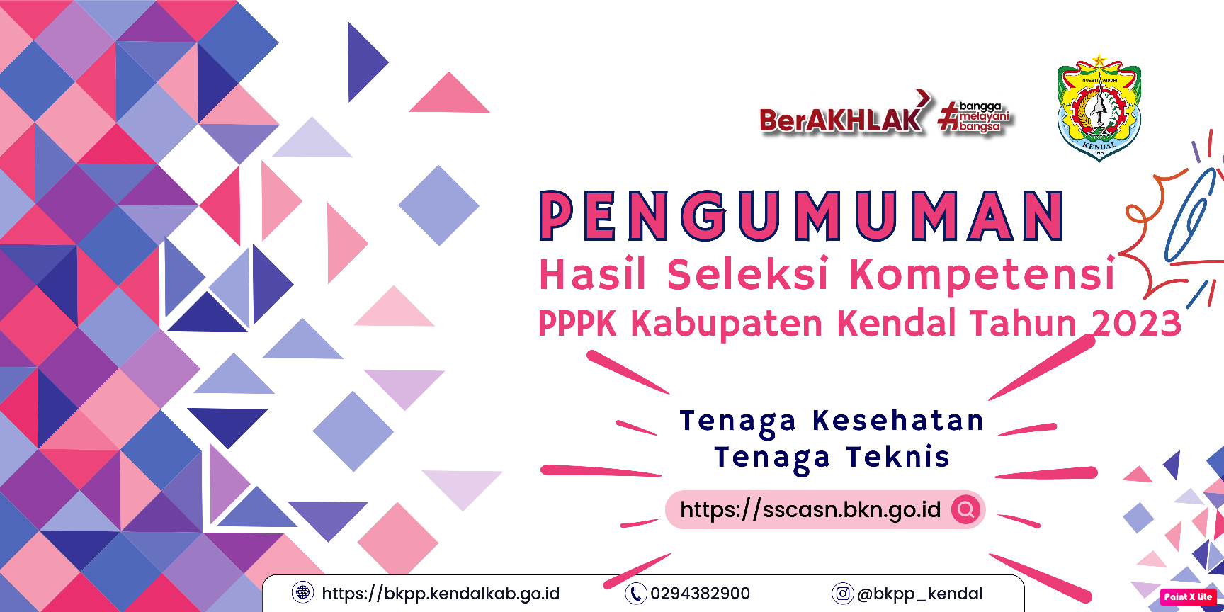 Pengumuman Hasil Seleksi Kompetensi CPPPK Tenaga Teknis dan Kesehatan Formasi Tahun 2023 